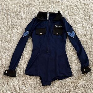 HALLOWEEN FORPLAYNavy Blue Police Costume Bodysuit